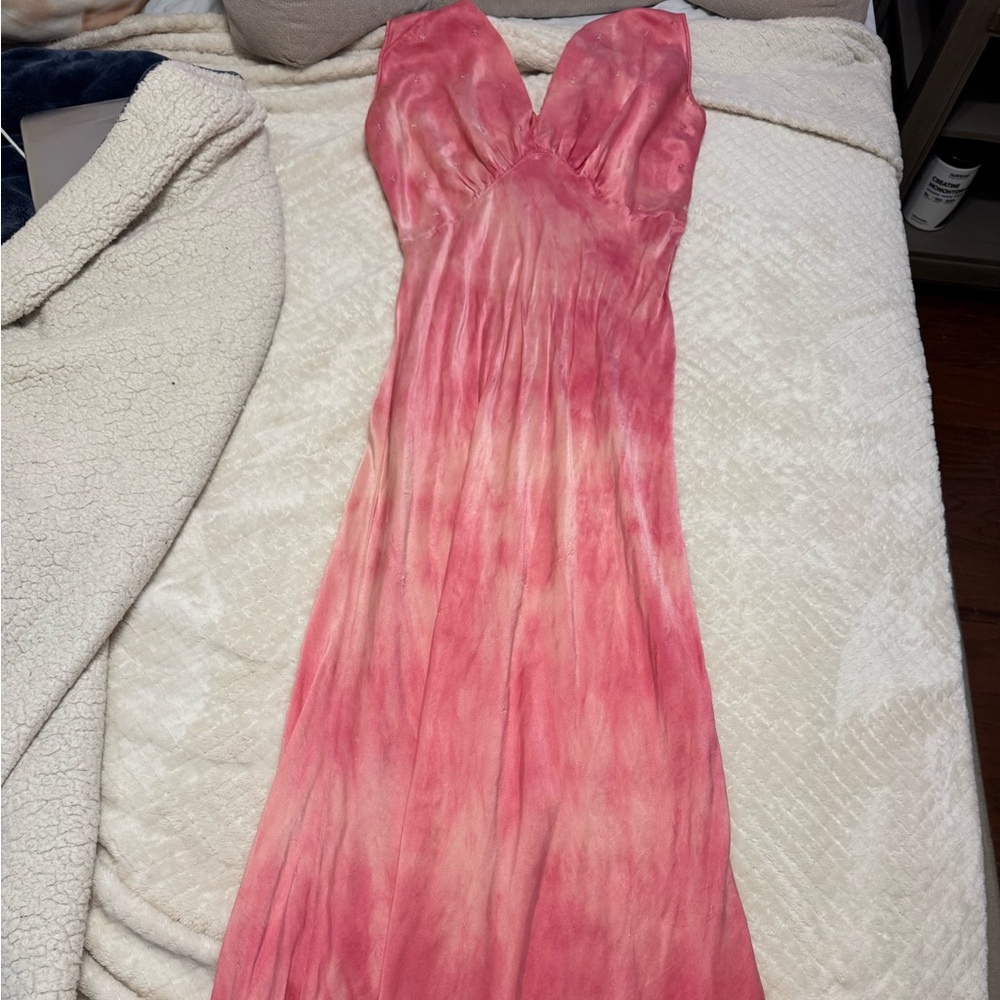 Chic Pink Ombre Maxi Dress